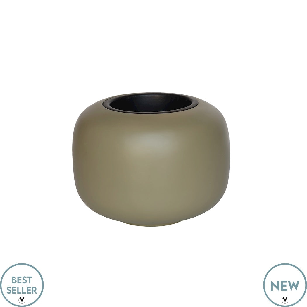 Pot Phuket pebble grey Ø34,5 x H26 cm