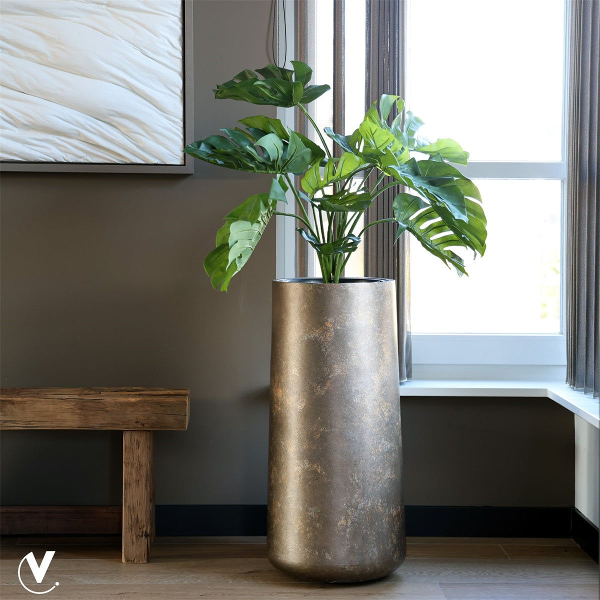 Pot Bangkok dark rustic Ø38 x H80 cm (Dark rustic Ø38 x H80 cm)
