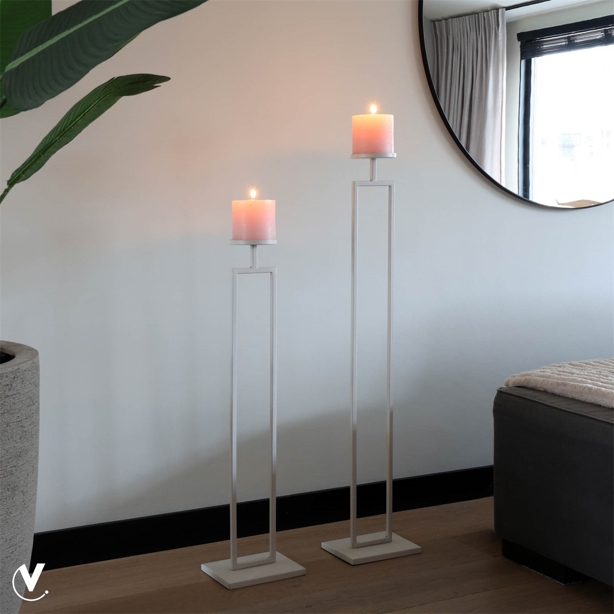 Kaarshouder Concordia XL candle ivory L20 x B15 x H100 cm - Verwachte binnenkomst eind Augustus (Ivory L20 x B15 x H100)