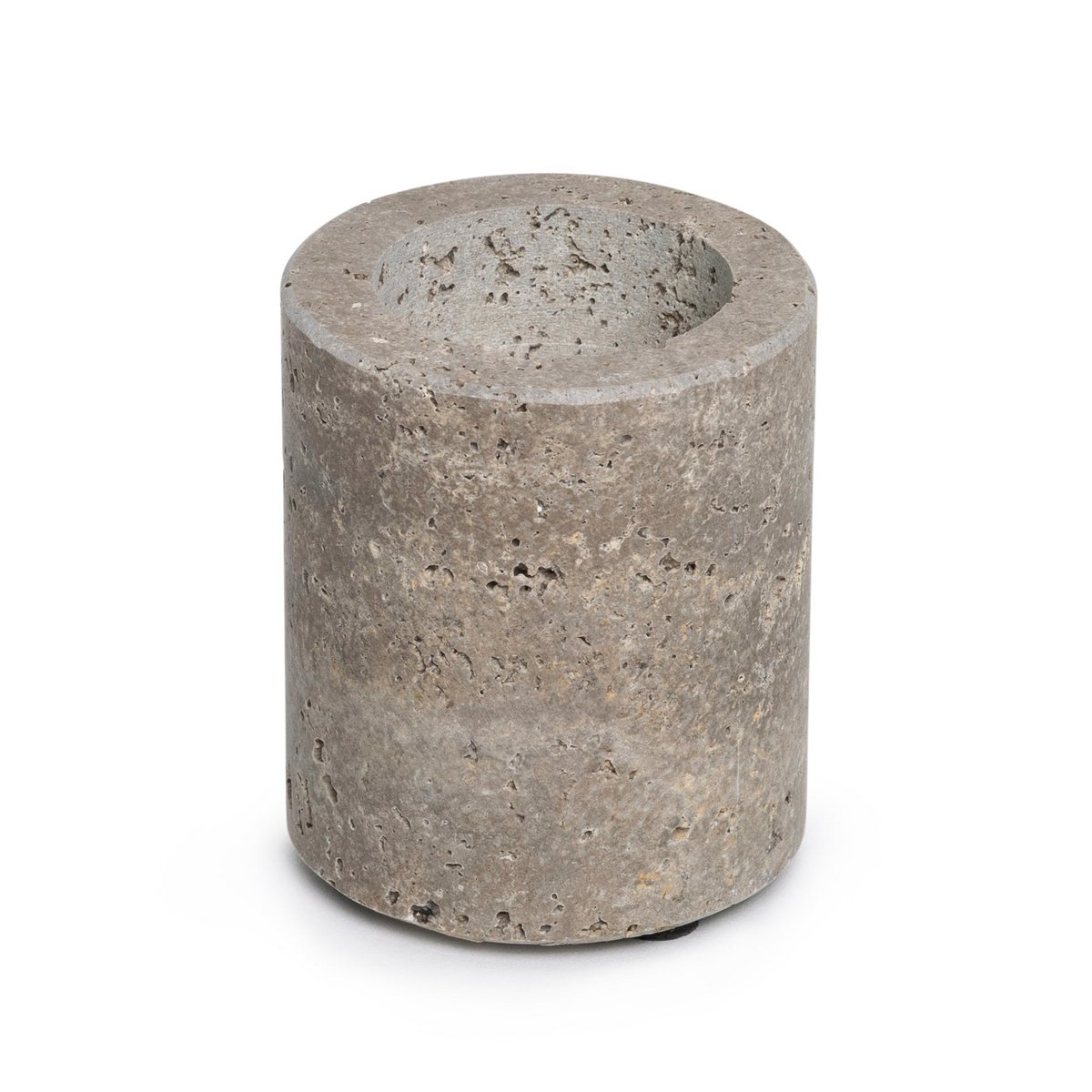Travertine Waxinelichthouder - rond