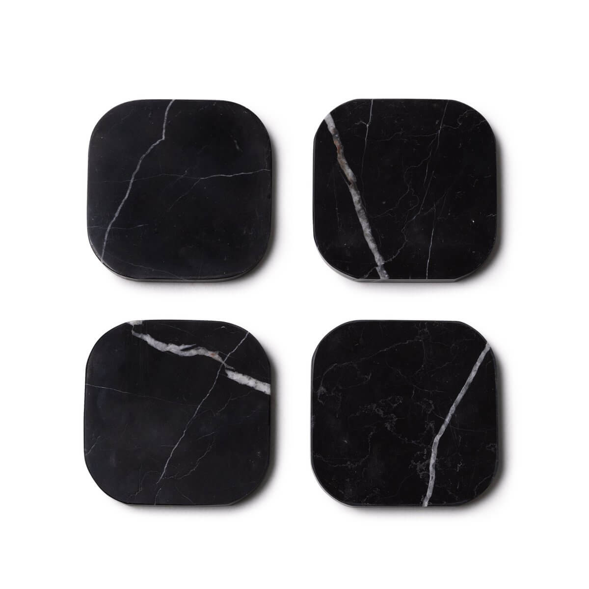 Onderzetters Marmer - Organisch - Set van 4 stuks - 1x10x1cm