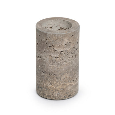 Travertine Waxinelichthouder - rond