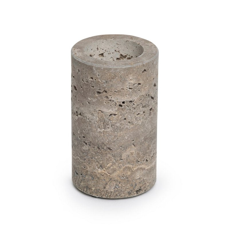 Travertine Waxinelichthouder - rond
