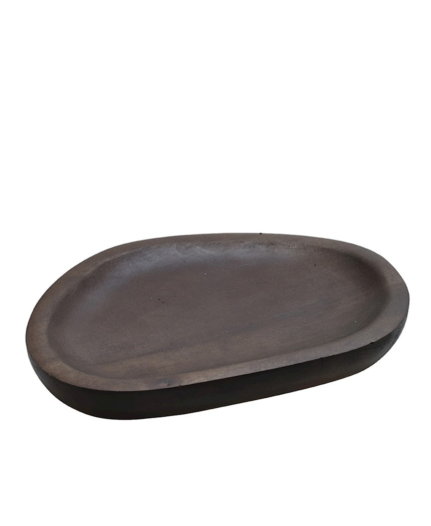 Dienblad Foster L walnut Ø24 x H19 cm