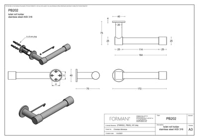 Reserve Toiletrolhouder by Piet Boon PB202 RVS Mat Zwart
