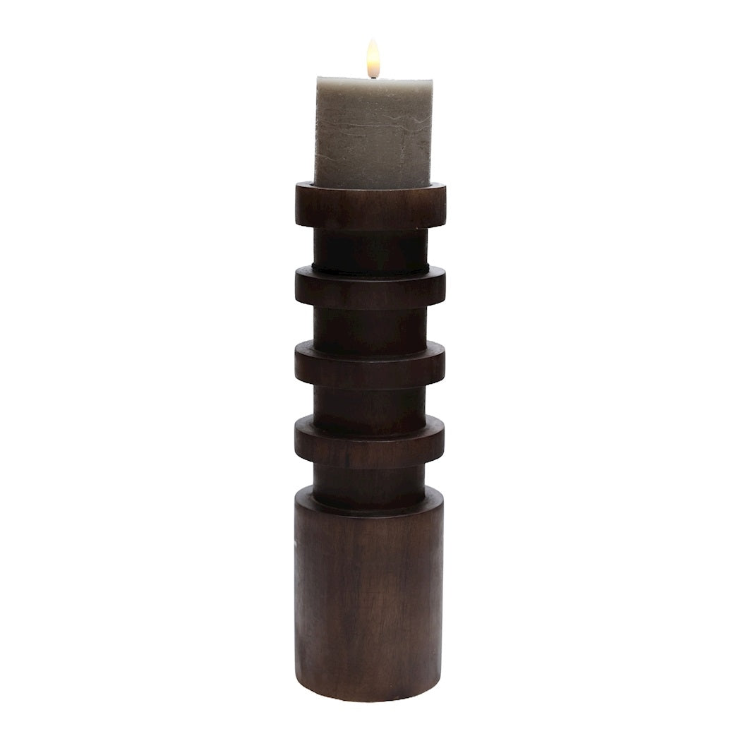 Kaarshouder Vail L walnut Ø10 x H33 cm