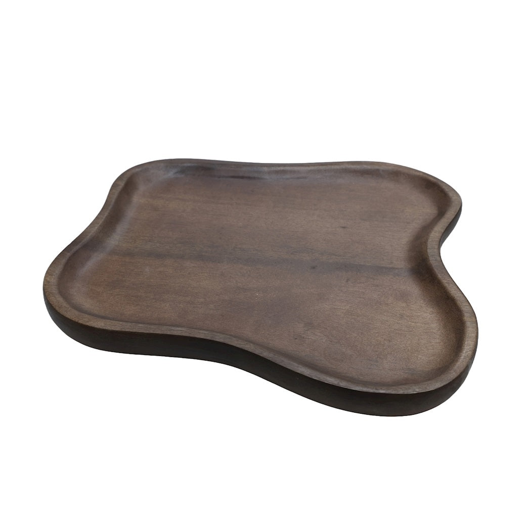 Dienblad Breckenridge M walnut Ø35 x H35 cm