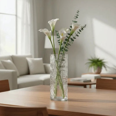 Vaas Ice – Elegante glazen design vaas met subtiele textuur