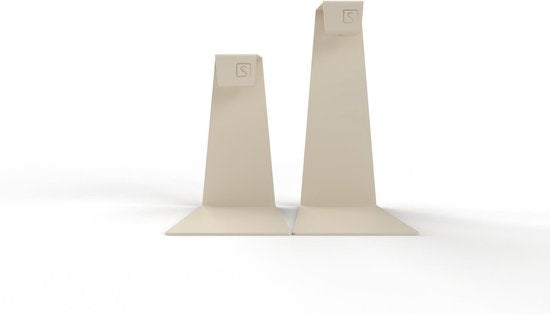 Kandelaar Mono Set van 2 Parelwit