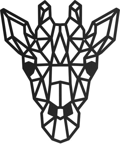 Wanddecoratie Giraffe Zwart