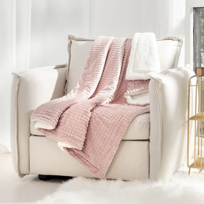 Ridgeline Sherpa Fleece Deken Vintage roze