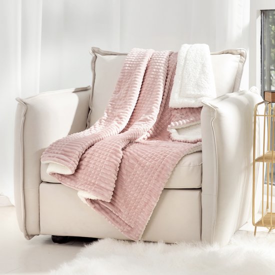 Ridgeline Sherpa Fleece Deken Vintage roze
