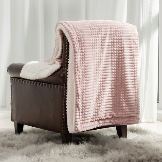 Ridgeline Sherpa Fleece Deken Vintage roze