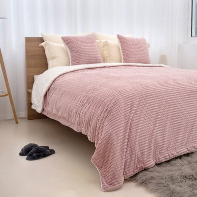 Ridgeline Sherpa Fleece Deken Vintage roze