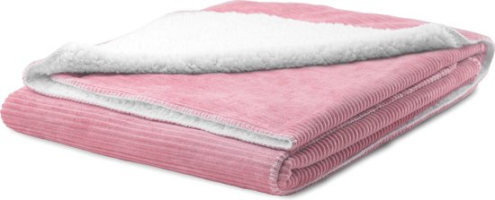 XL Deken Corduroy Rib Roze