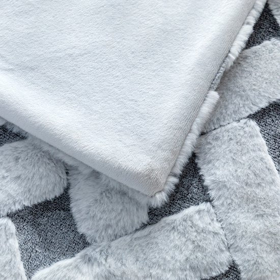 1+1 GRATIS – Luxe Flanellen Wasbare Deken Grijsmelange
