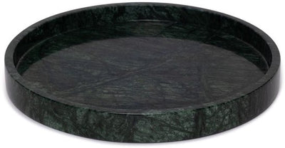 Marmer dienblad rond Groen