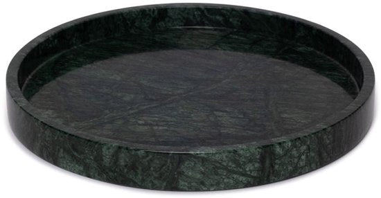 Marmer dienblad rond Groen