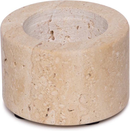 Travertine Waxinelichthouder - rond Default