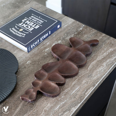 SALE! Deco Keystone  walnut L45 x B17 x 2,5 cm (Walnut Ø45 x H17 cm)