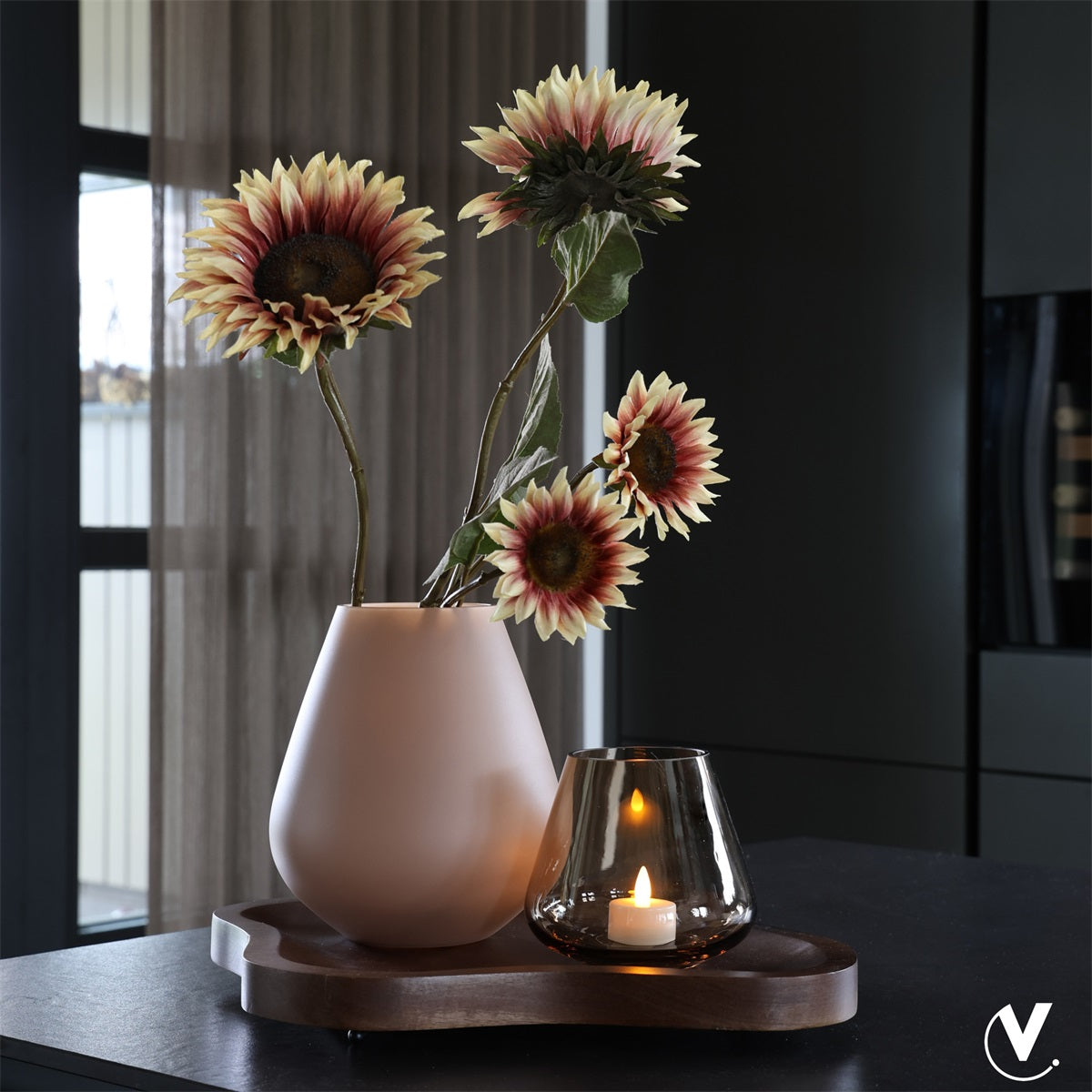 Dienblad Breckenridge M walnut Ø35 x H35 cm (Walnut Ø35 x H35 cm)