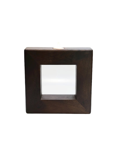 Kaarshouder Jeffrey city M walnut Ø23 x H23 cm