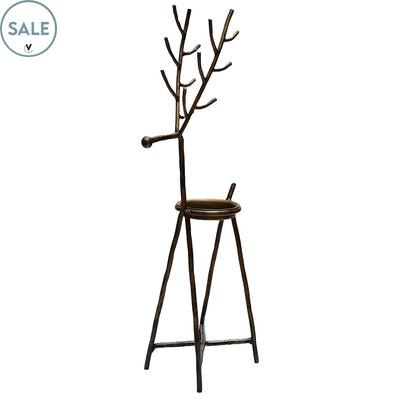 SALE! Kaarshouder Barinas L aged brass L17 x B12 x H50 cm  (Aged Brass L17 x B12 x H50 cm)