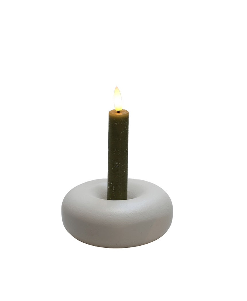 Kaarshouder Batavo  ivory Ø13 x H3 cm (Ivory Ø13 x H3 cm)