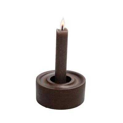 Kaarshouder Berthoud  walnut Ø10 x H4 cm (Walnut Ø10 x H4 cm)