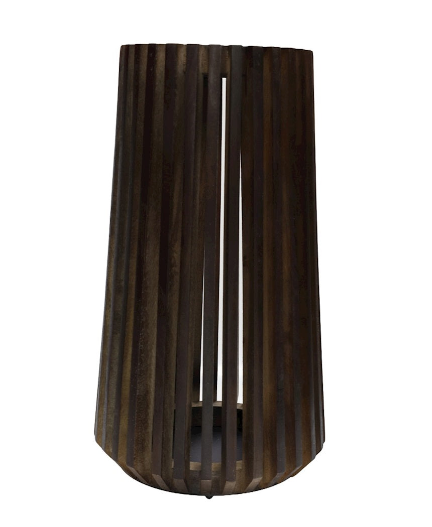 Kaarshouder Boulder M walnut Ø28 x H48 cm (Walnut Ø28 x H48 cm)