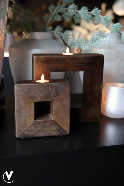 Kaarshouder Jeffrey city S walnut Ø16 x H16 cm (Walnut Ø16 x H16 cm)