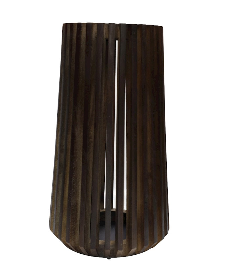 Kaarshouder Lander M walnut Ø28 x H48 cm (Walnut Ø28 x H48 cm)