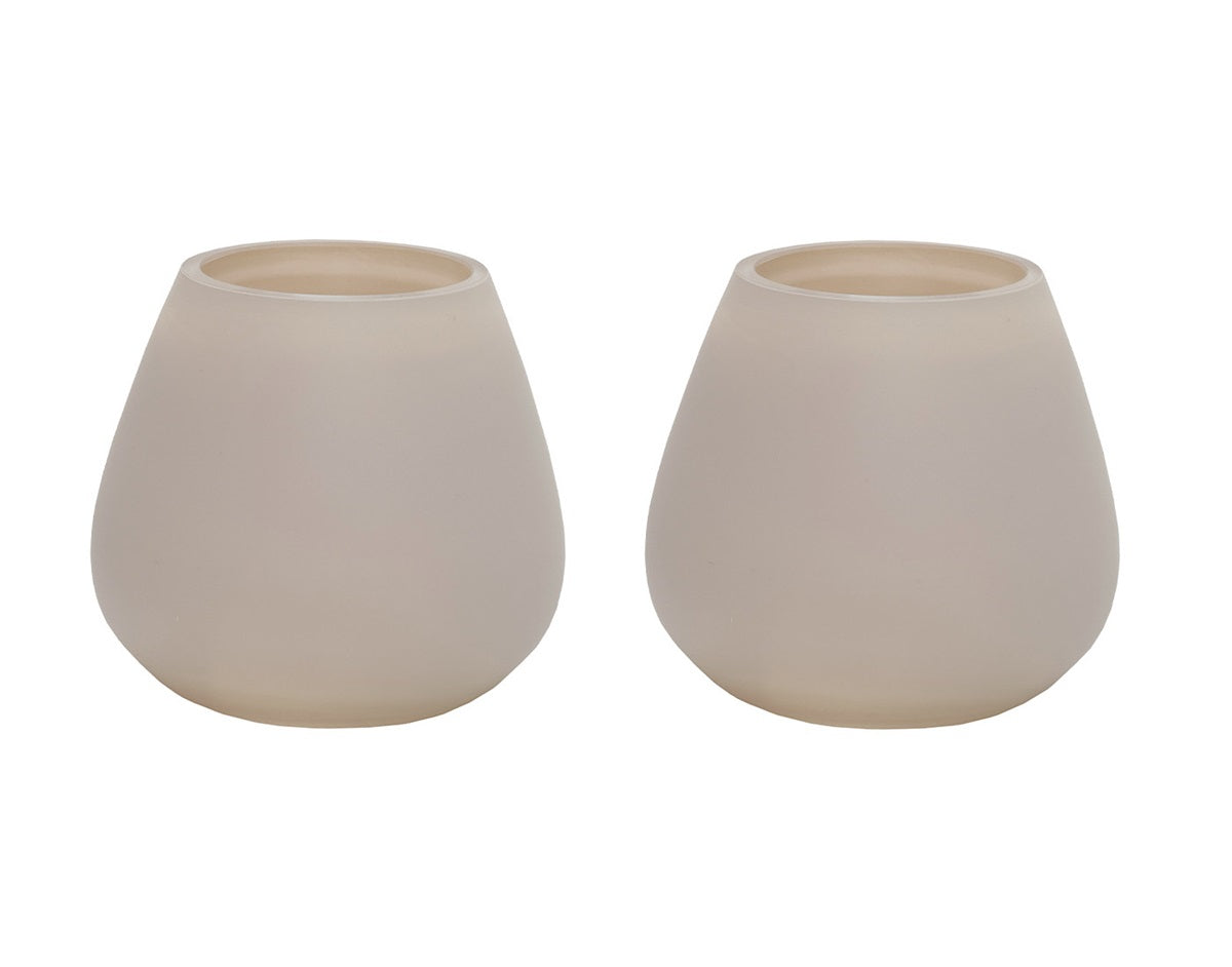 Kaarshouder Tasman XS matte ivory Ø12,5 x H11,5 cm 2 stuks - Verwachte binnenkomst eind April (Matte Ivory Ø12)