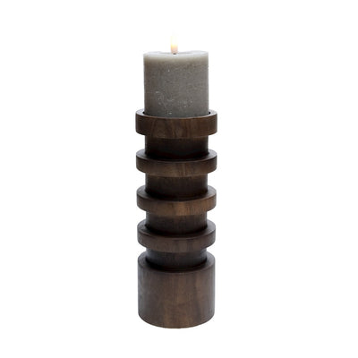Kaarshouder Vail M walnut Ø10 x H26 cm - Verwachte binnenkomst Augustus (Walnut Ø10 x H26 cm)
