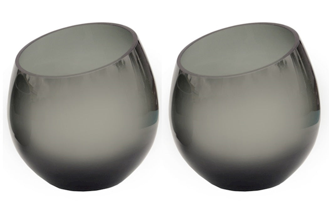 Kaarshouder Moho grey Ø15,5 x H15,5 cm 2 stuks