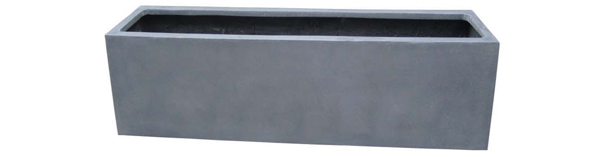 Pot Amazone L grey L100 x B30 x H30 cm  (Grey L100 x B30 x H30 cm)