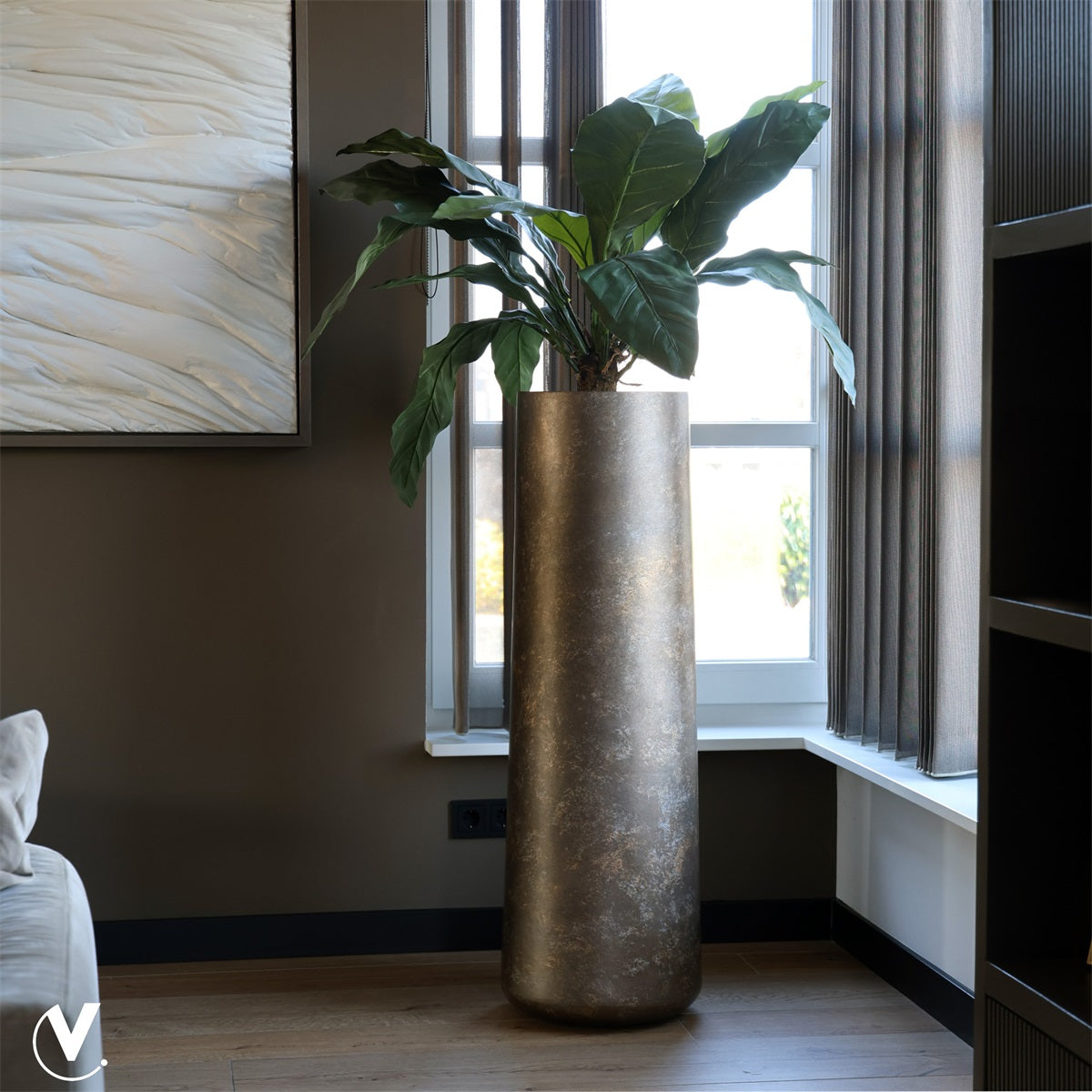 Pot Bangkok dark rustic Ø38 x H120 cm  (Dark rustic Ø38 x H120 cm)
