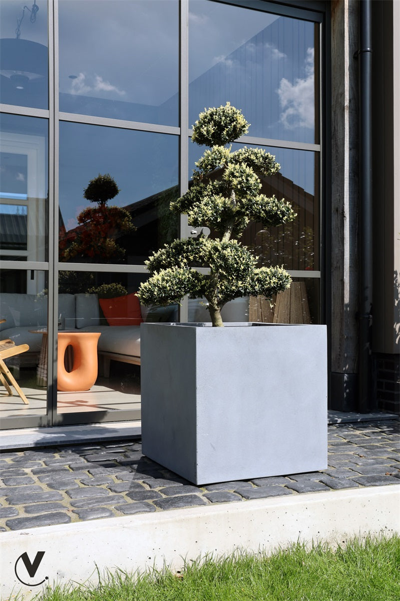 Pot El Salvador M grey L50 x B50 x H50 cm (Grey L50 x B50 x H50 cm)