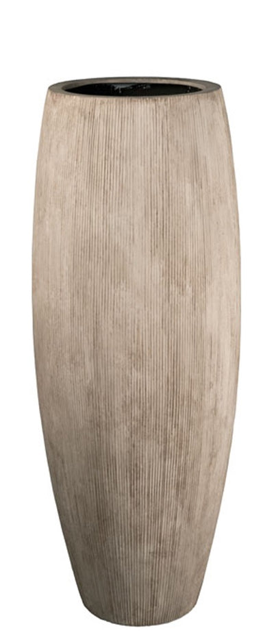 Pot Surabaya S stripe beige Ø30 x H80 cm   (Stripe beige Ø30 x H80 cm)