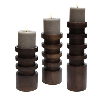 Kaarshouder Vail M walnut Ø10 x H26 cm - Verwachte binnenkomst Augustus