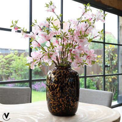 Vaas Artic M old gold cheetah Ø25 x H35 cm (Cheetah Gold Ø25 x H35 cm)