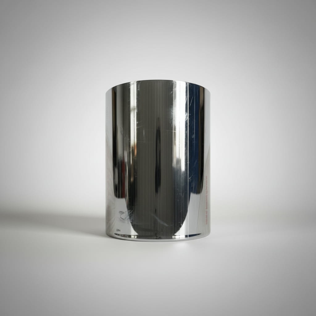 Vaas Noir – cilindervormige design vaas van rookglas