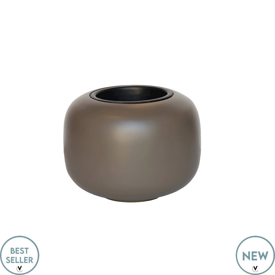 Pot Phuket taupe Ø34,5 x H26 cm  (Taupe Ø34)