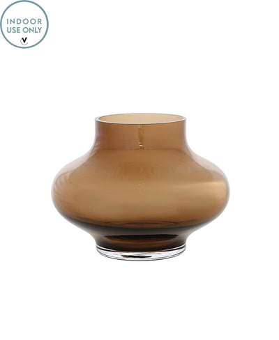 Vaas Ruvuma S taupe Ø20 x H15 cm (Taupe Ø20 x H15 cm)