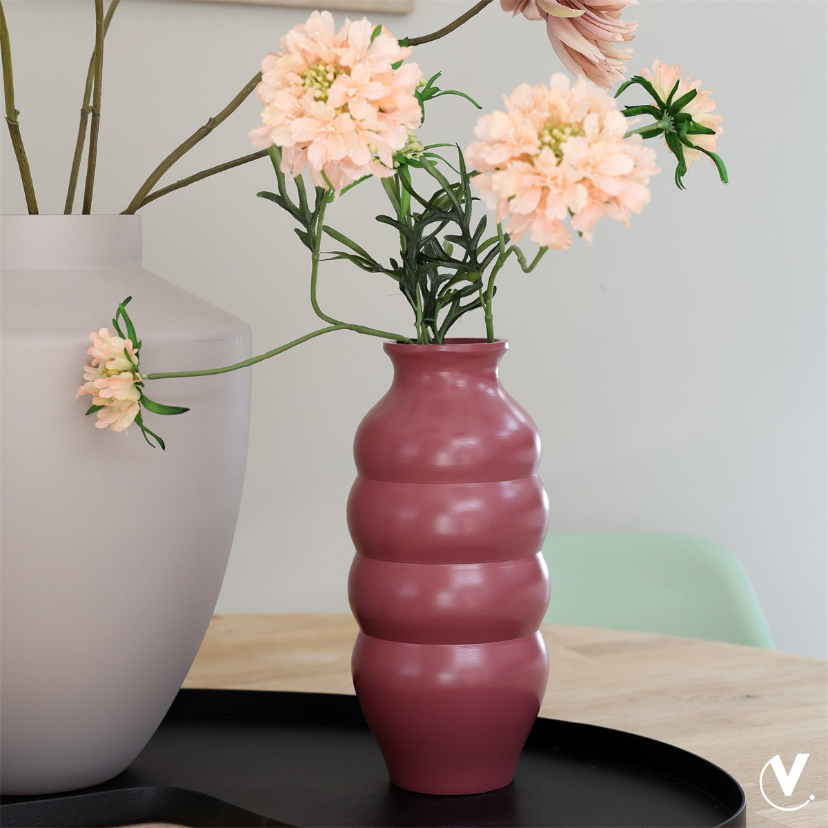 Vaas Carmen mauve Ø12 x H30 cm (Mauve Ø12 x H30 cm)