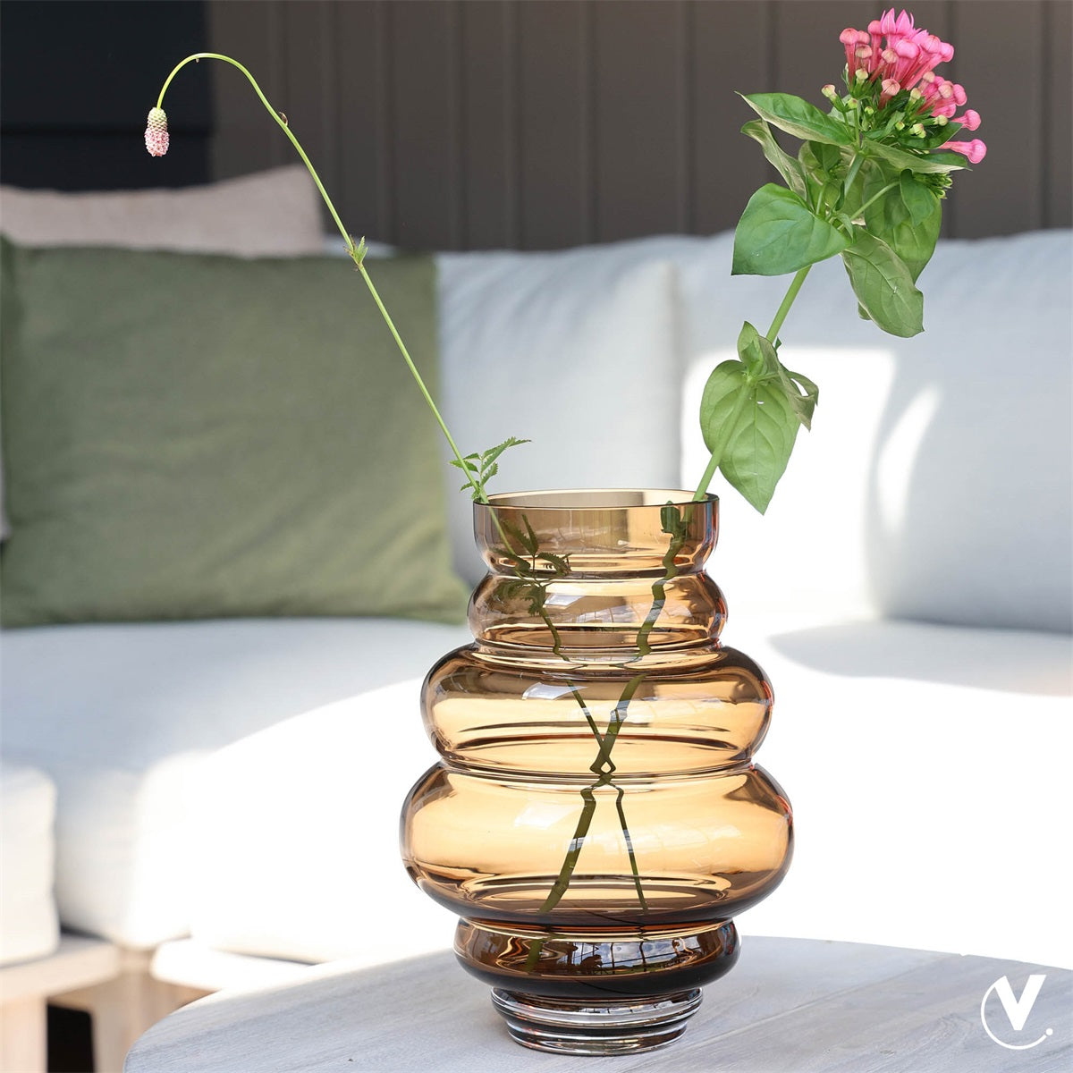 Vaas Maputo S taupe Ø18 x H24 cm - Verwachte binnenkomst nog niet bekend (Taupe Ø18 x H24 cm)