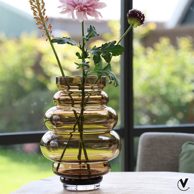 Vaas Maputo M taupe Ø22 x H30 cm (Taupe Ø22 x H30 cm)