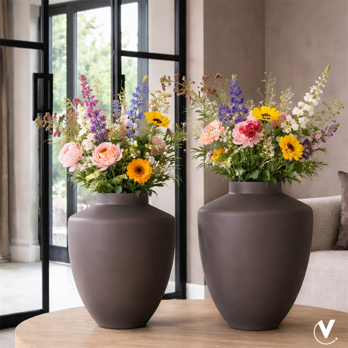 Vaas Tugela M matte earth Ø28 x H35 cm (Matte Earth Ø28 x H35 cm)