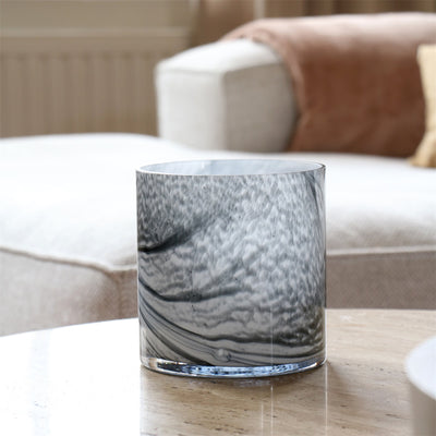 SALE! Kaarshouder Celtic  marble Ø15 x H15 cm 2 stuks (Marble Ø15 x H15 cm)